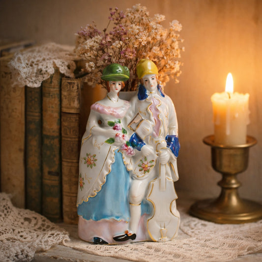 Antique Japanese Figural Porcelain Wall Pocket Vase