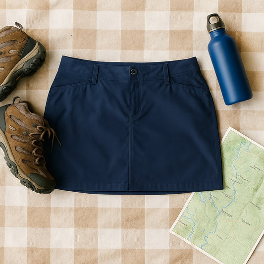 Eddie Bauer Women’s Athletic Golf Skort Navy Blue | Outdoor Hiking Tennis Skirt with Built-In Shorts UPF 50+ | Women's Size 16