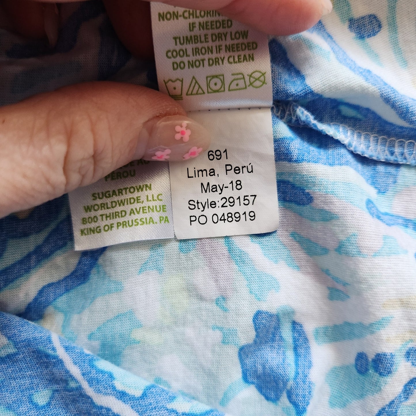 Lilly Pulitzer Girls Mini Linden Dress | Bennet Blue Shell Print | XL 12-14