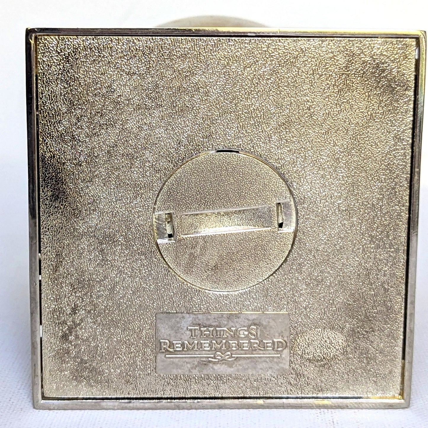 Vintage Silver-Plated Baseball Piggy Bank – Blank Engraving Plate – Things Remembered – Y2K Childhood Kids Keepsake – 5.5” Tall Coin Bank | Home