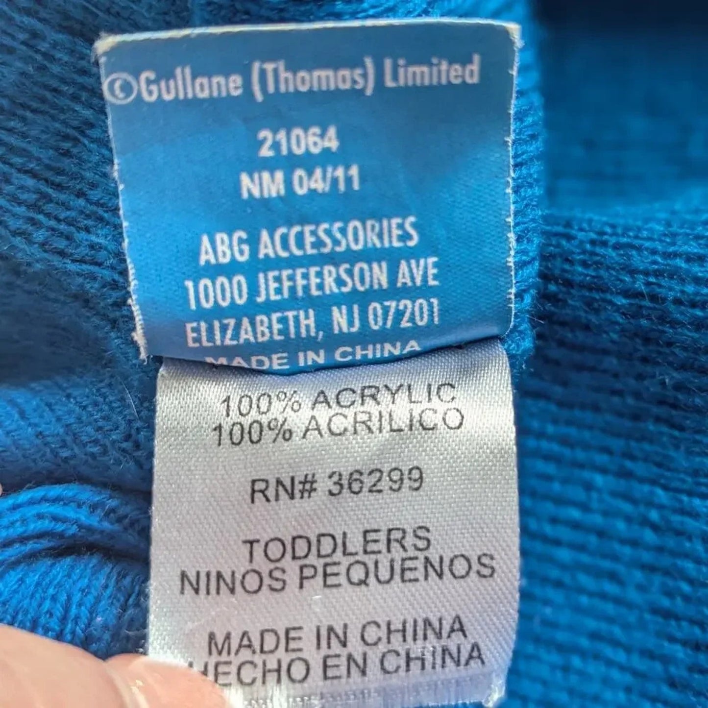 Toddler Knit Brimmed Hat β Blue & Red Trains / Tank Engines