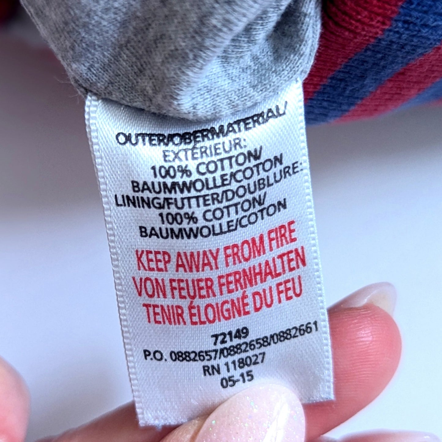 Vintage Y2K Baby Boden Denim Jeans | Toddler Pants | Red & Blue Striped Waistband | Jersey Lined Cozy Cotton | 18-24 Months