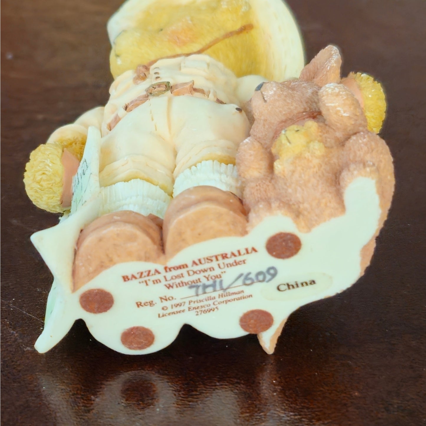 Vintage 1997 Bazza from Australia Figurine – Priscilla Hillman for Enesco – Teddy Bear with Kangaroo