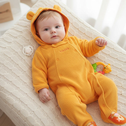 Y2K Winnie the Pooh Tigger Hooded Fleece Baby Bunting – 6-9 Months