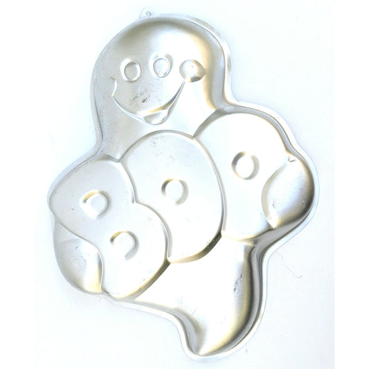 Vintage 1988 Wilton Friendly Ghost Boo Cake Pan Mold | 16” Halloween Cake Tin | Retro Spooky Party Bakeware | Collectible Wilton Cake Pan