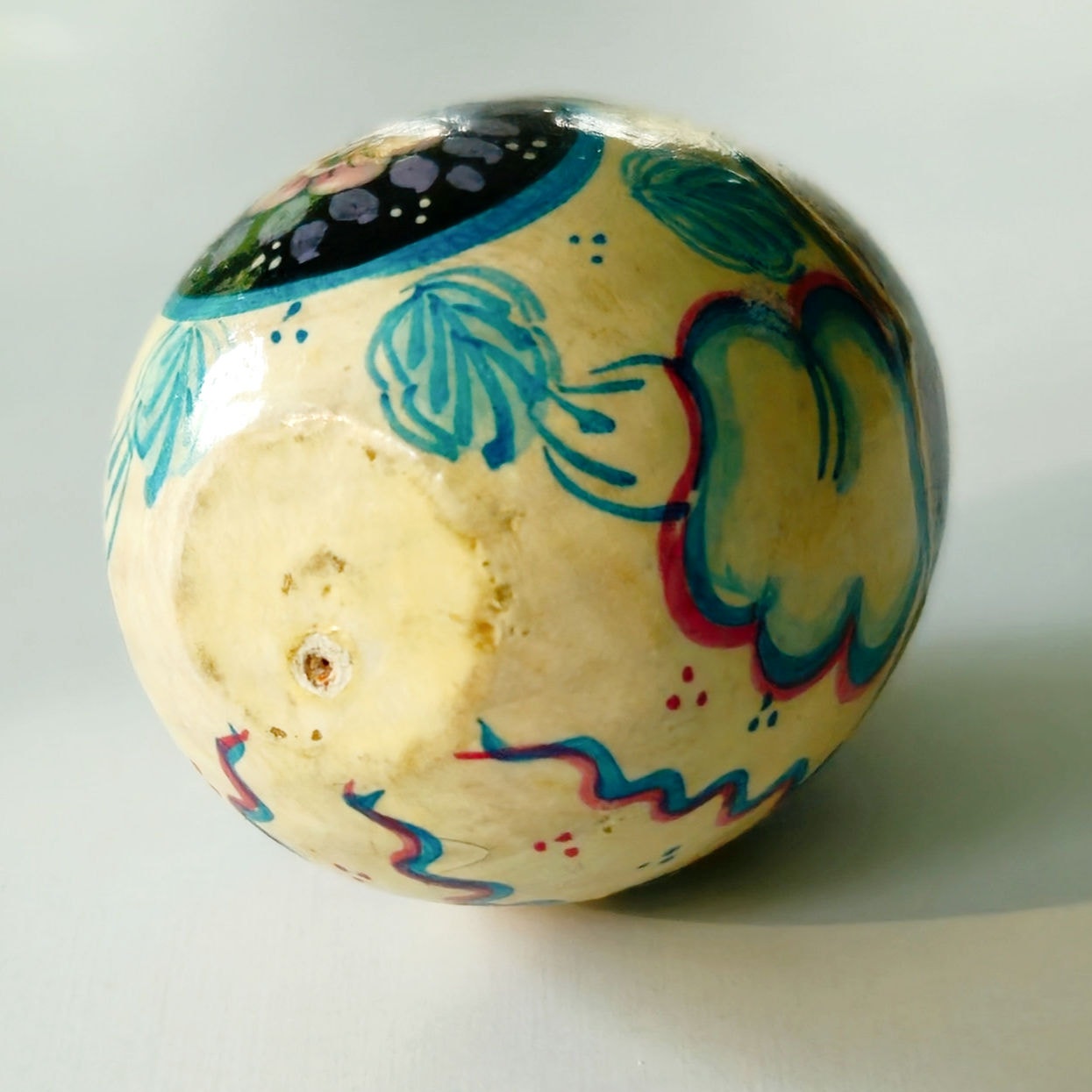 Vintage Hand Painted Russian Nesting Doll Ornament