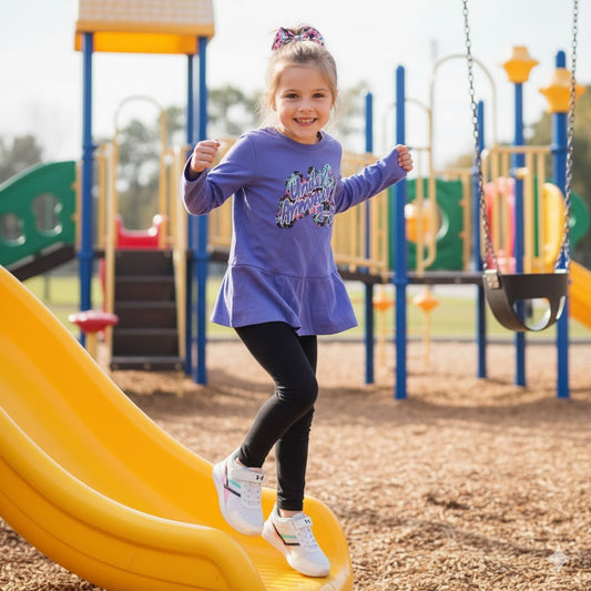 Girls Long Sleeve Peplum Top | Violet Storm | Size 6 NWT