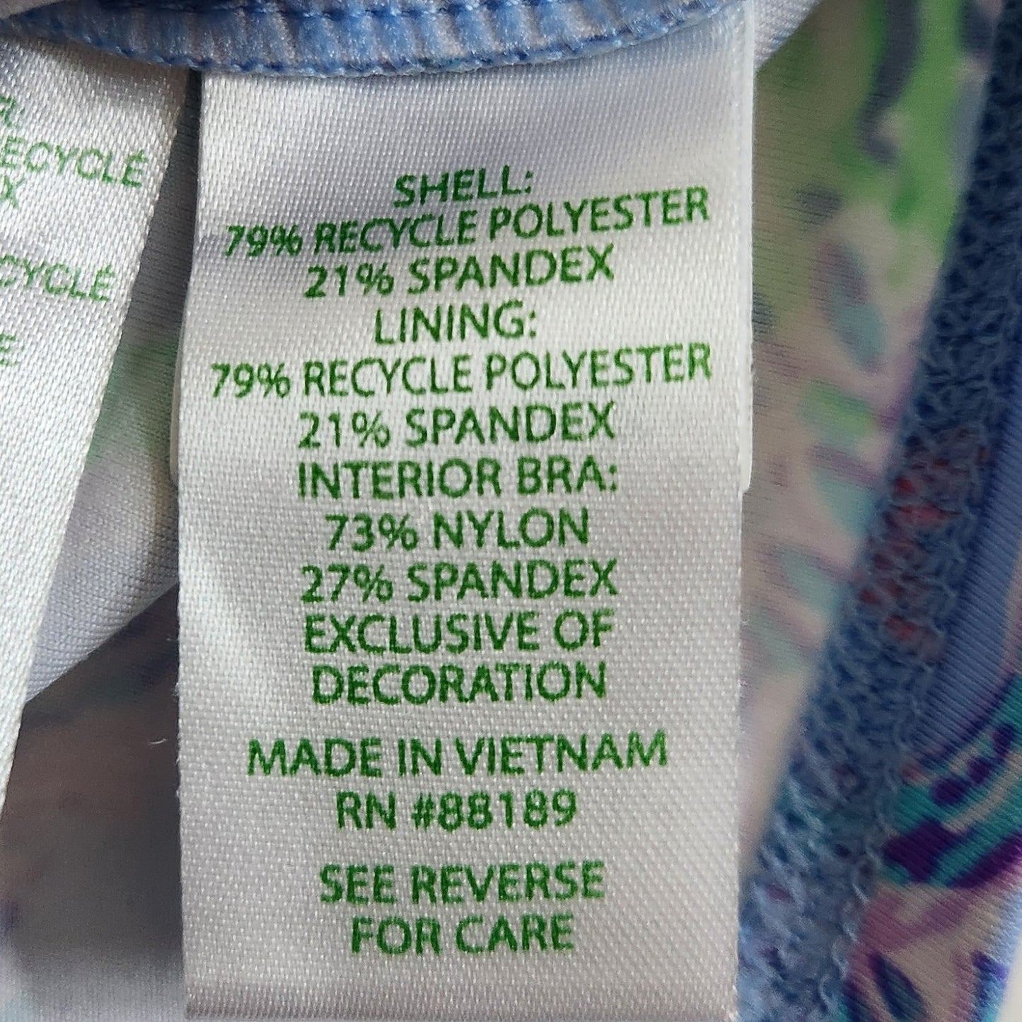 Lilly Pulitzer Luxletic Letitia Bra Tank – Blue Peri “The Turtle Package” – Size M