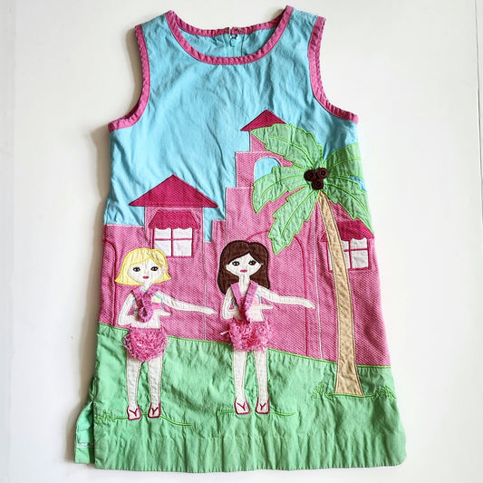 Lilly Pulitzer Rare Girls' Vintage 2004 Tropical Hula Dancers Dress Size 6