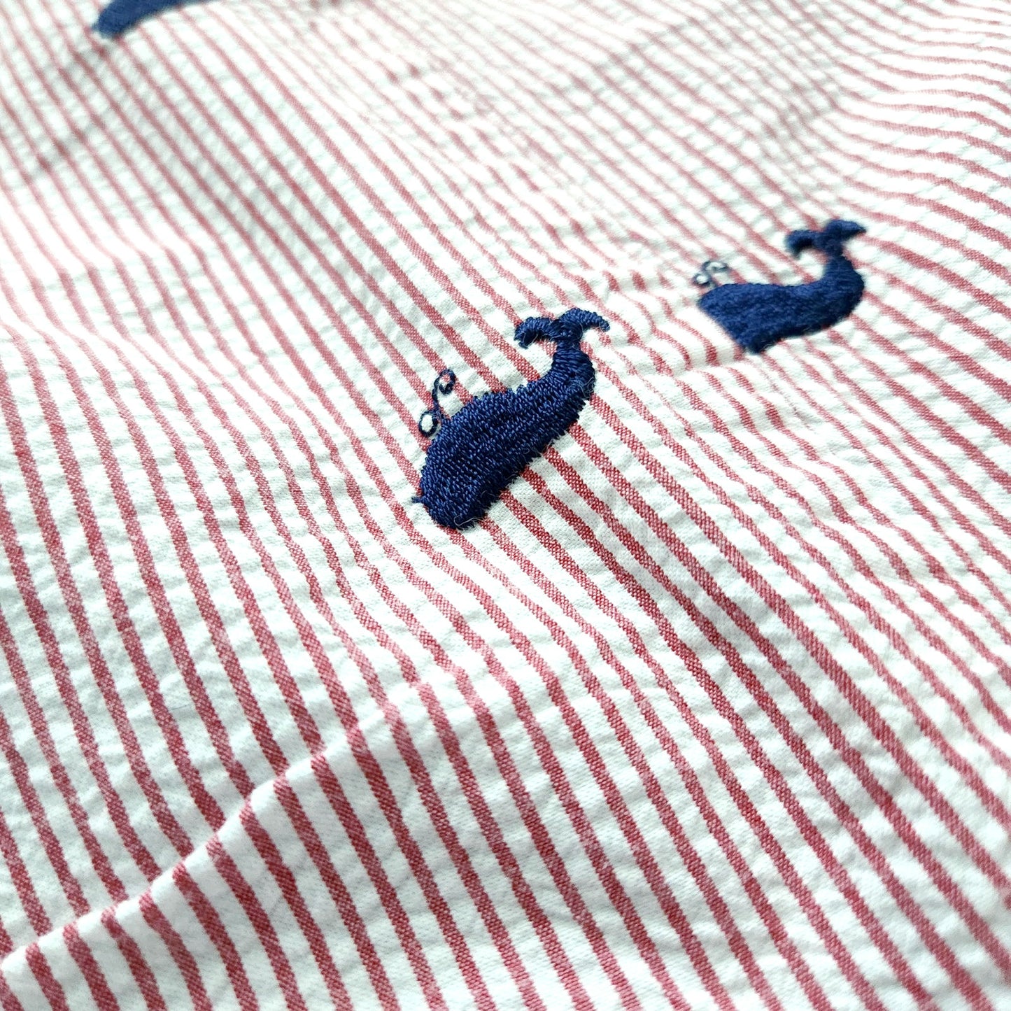 Vintage Just Ducky Reversible Baby Boy Romper Nautical Seersucker | Size 24 Months