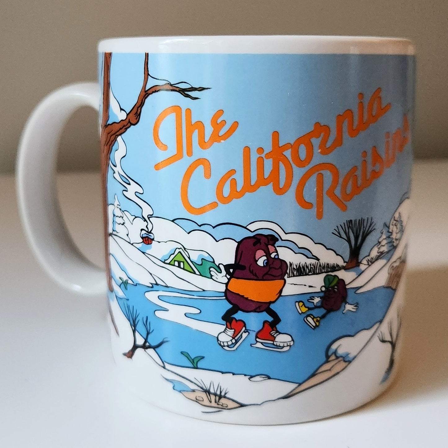 Applause The California Raisins Vintage 1988 Winter Snow Sledding Coffee Mug
