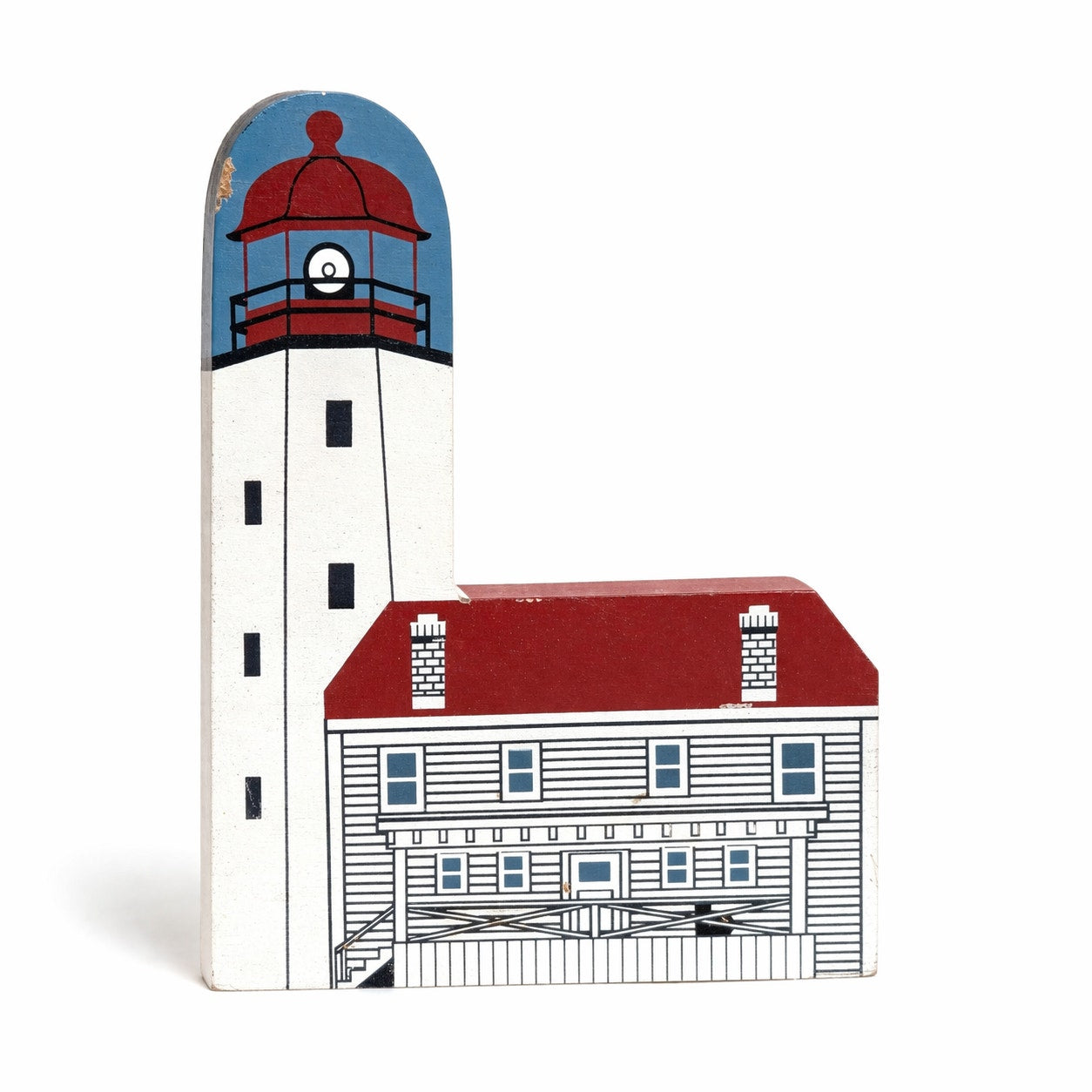 Vintage Cat’s Meow Sandy Hook Lighthouse Shelf Sitter | 1990s New Jersey Signed