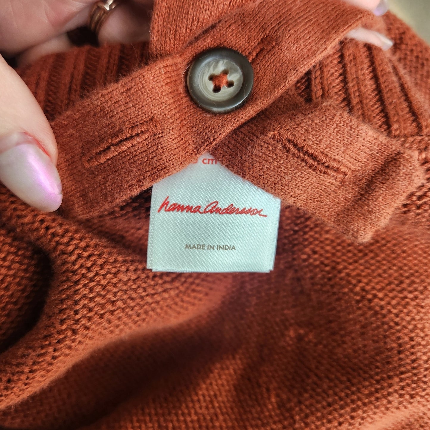 Knit Brown Bear Jumper Dress | Toddler Girls 2T 85 cm | 100% Cotton