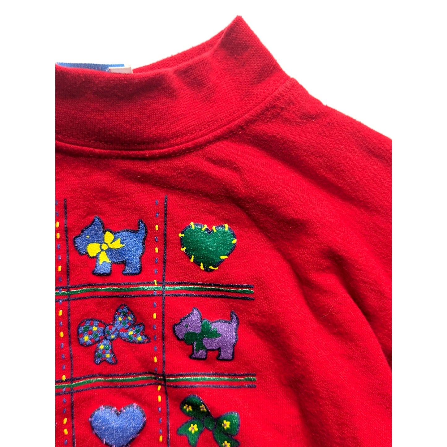 Vintage Baby B’Gosh Scotties & Bows Red Sweatshirt – Toddler 18M – 90s Christmas Holiday Pullover