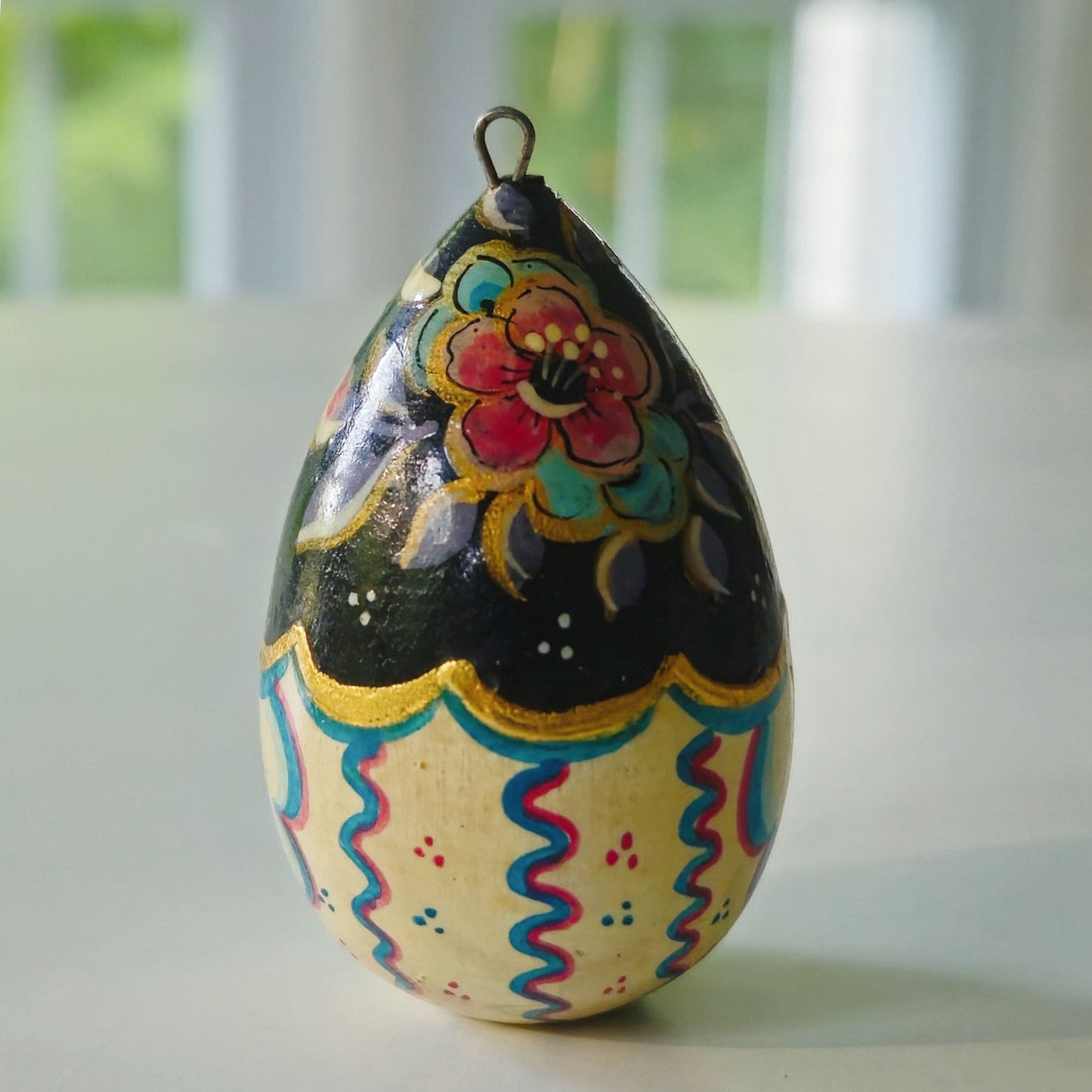 Vintage Hand Painted Russian Nesting Doll Ornament