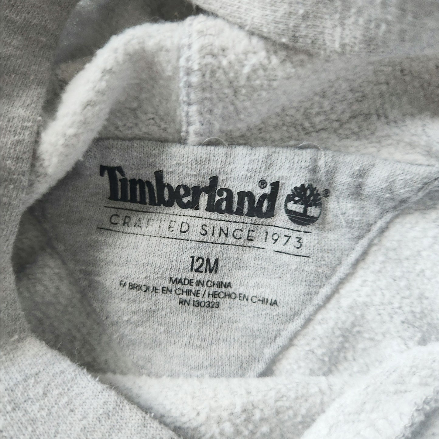 Baby Hoodie | Gray Logo Sweatshirt | Unisex Infant Size 12 Months