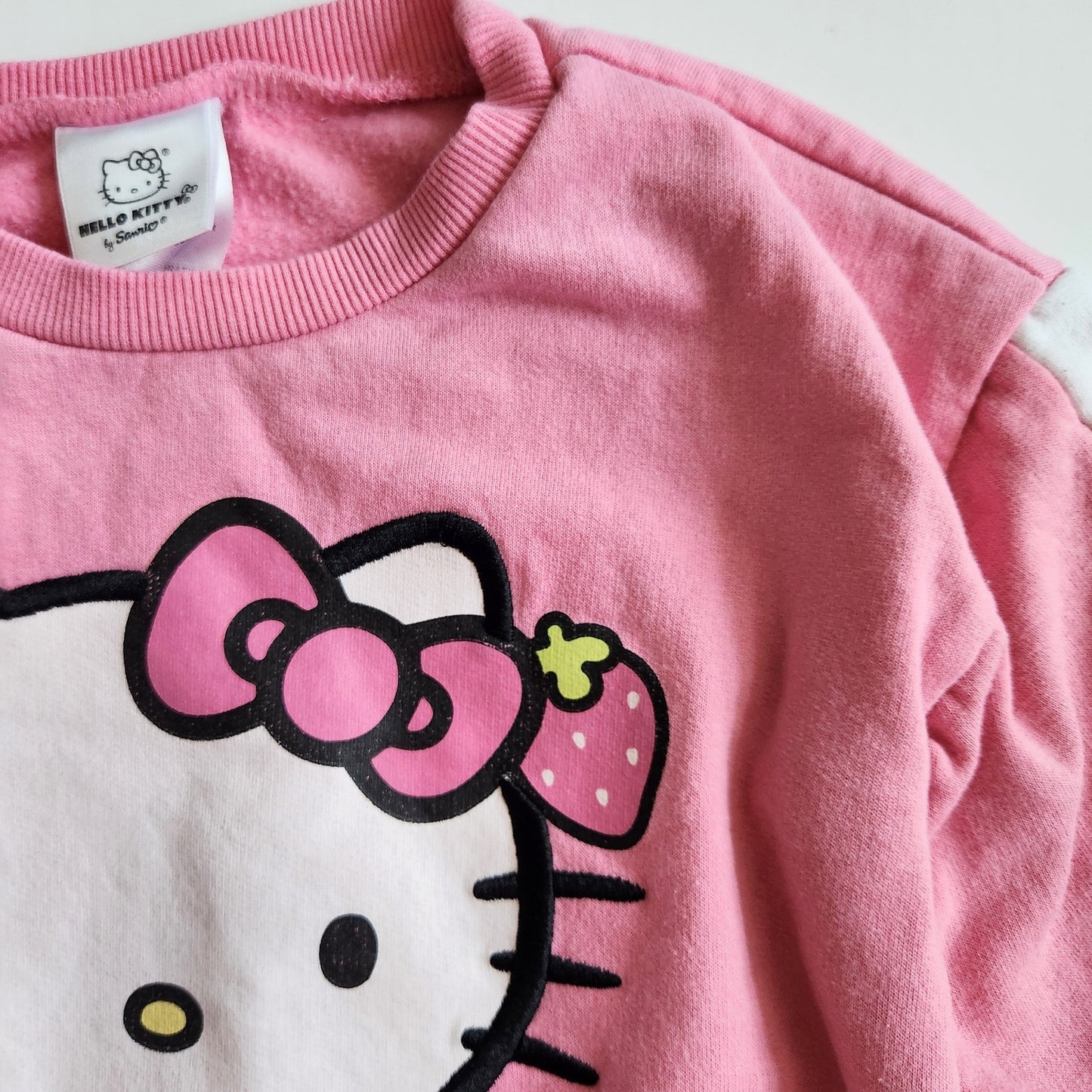 Hello Kitty by Sanrio Girls Pink Strawberry Sweatshirt Size 5