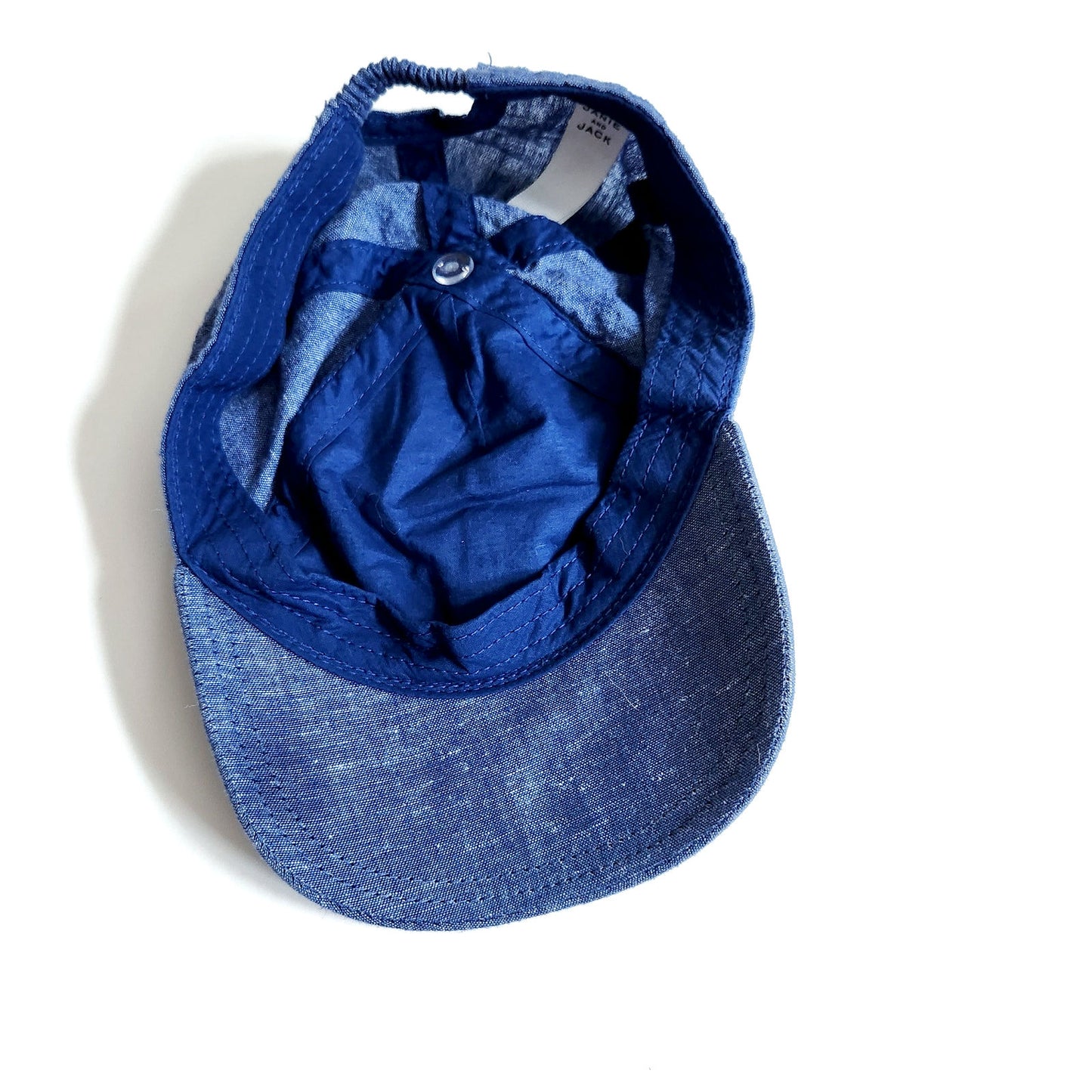 Janie and Jack Heathered Chambray Blue Sailboat Cap Baseball Hat Size 2T to 3