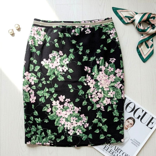 Talbots The Oprah Magazine Collection Hydrangea Pencil Skirt | Women Size 8