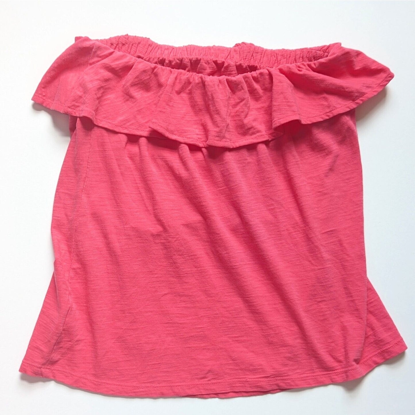 Lilly Pulitzer Wiley Tube Top | Lipstick Pink Ruffle | Pima Cotton | Women's M