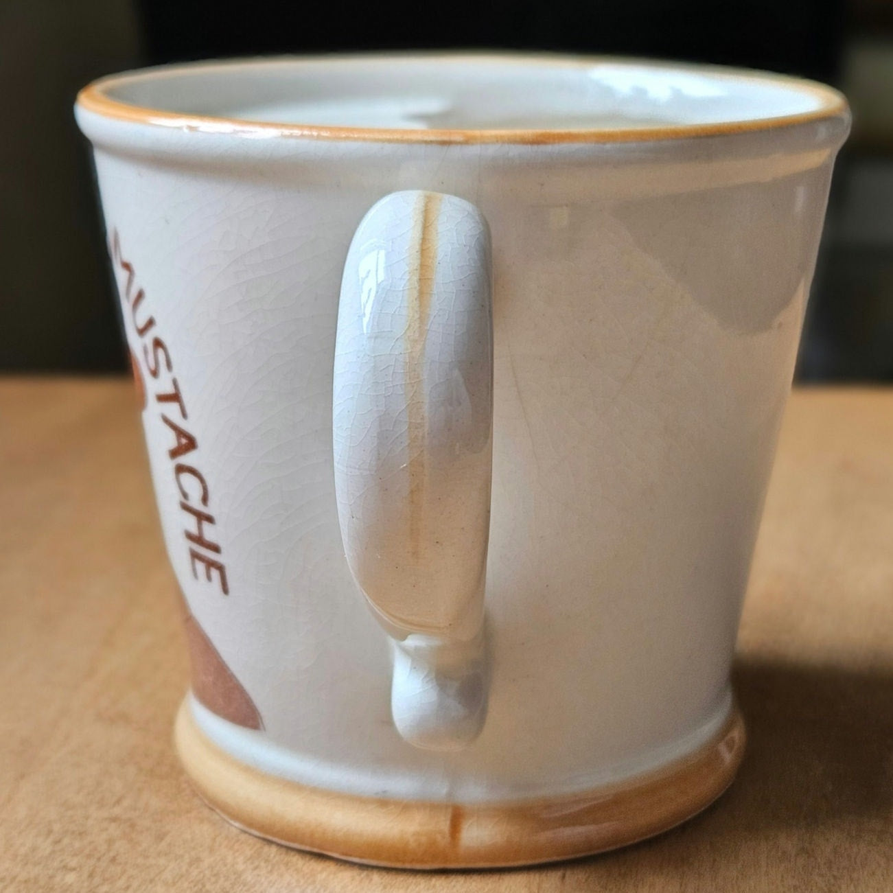 Vintage Mustache Guard Mug | 1960s “Not Your Father’s Mustache” Shaving Cup