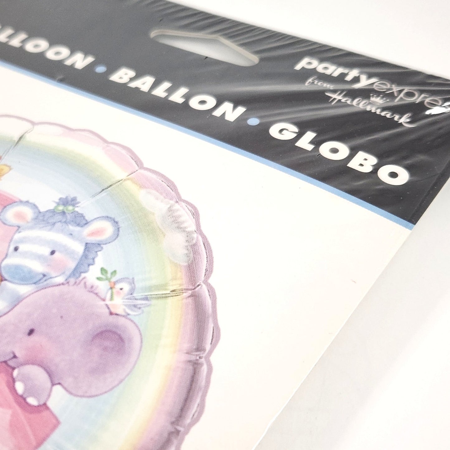 Vintage Hallmark 18” Mylar Balloon • Noah’s Ark Animals • Rainbow Pastel • New Sealed Made in USA