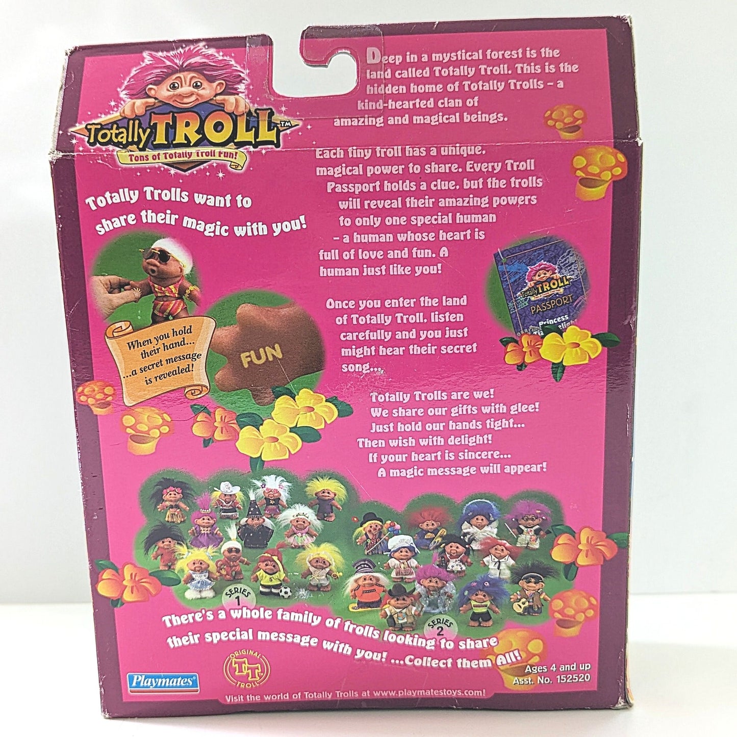 Totally Troll Splash Waxboard Series 1 Doll – Playmates 2001 – White Hair – New in Box (NIB) - Kids Toy