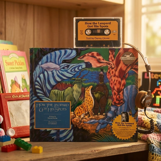 1989 Rabbit Ears "How the Leopard Got His Spots" Book & Cassette