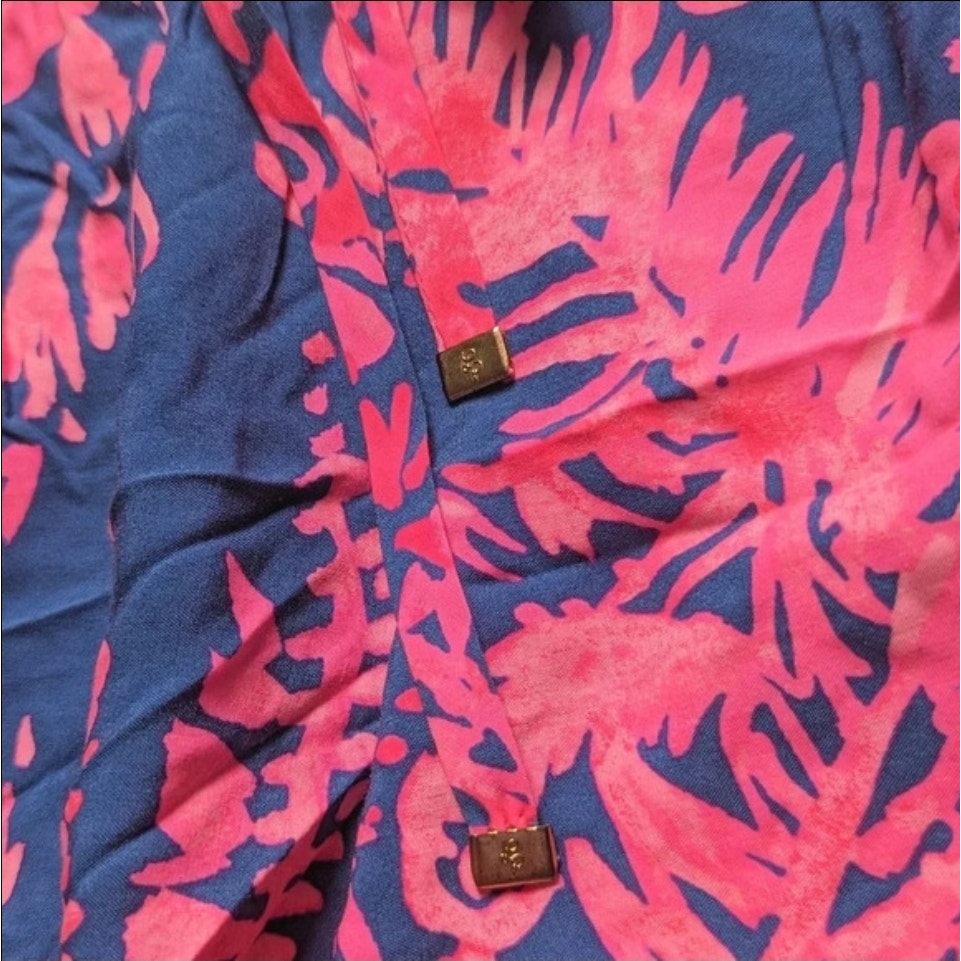 Lilly Pulitzer Katia Shorts | Indigo Night Caw Tropical Print | Women's Size Small