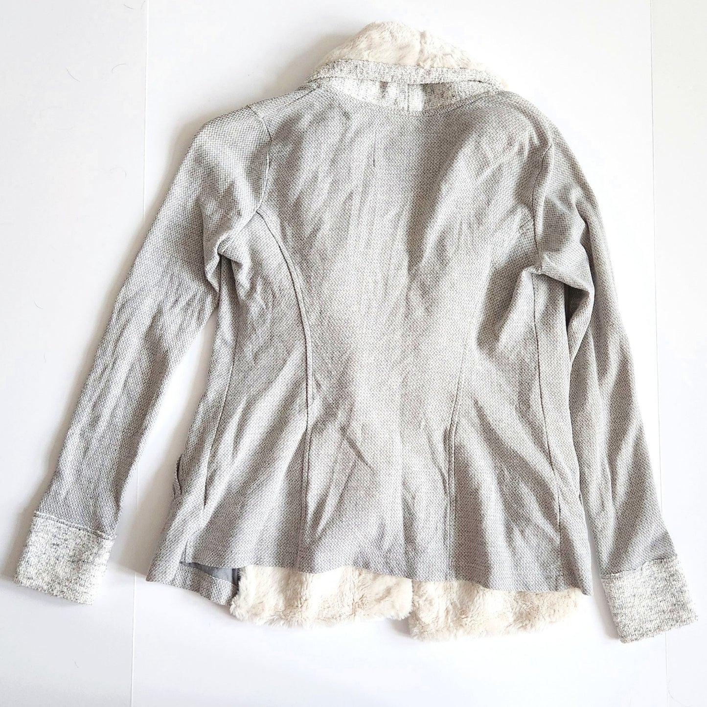 Anthropologie Saturday Sunday Ambrose Knit Open Sherpa Collar Cardigan Sz XS