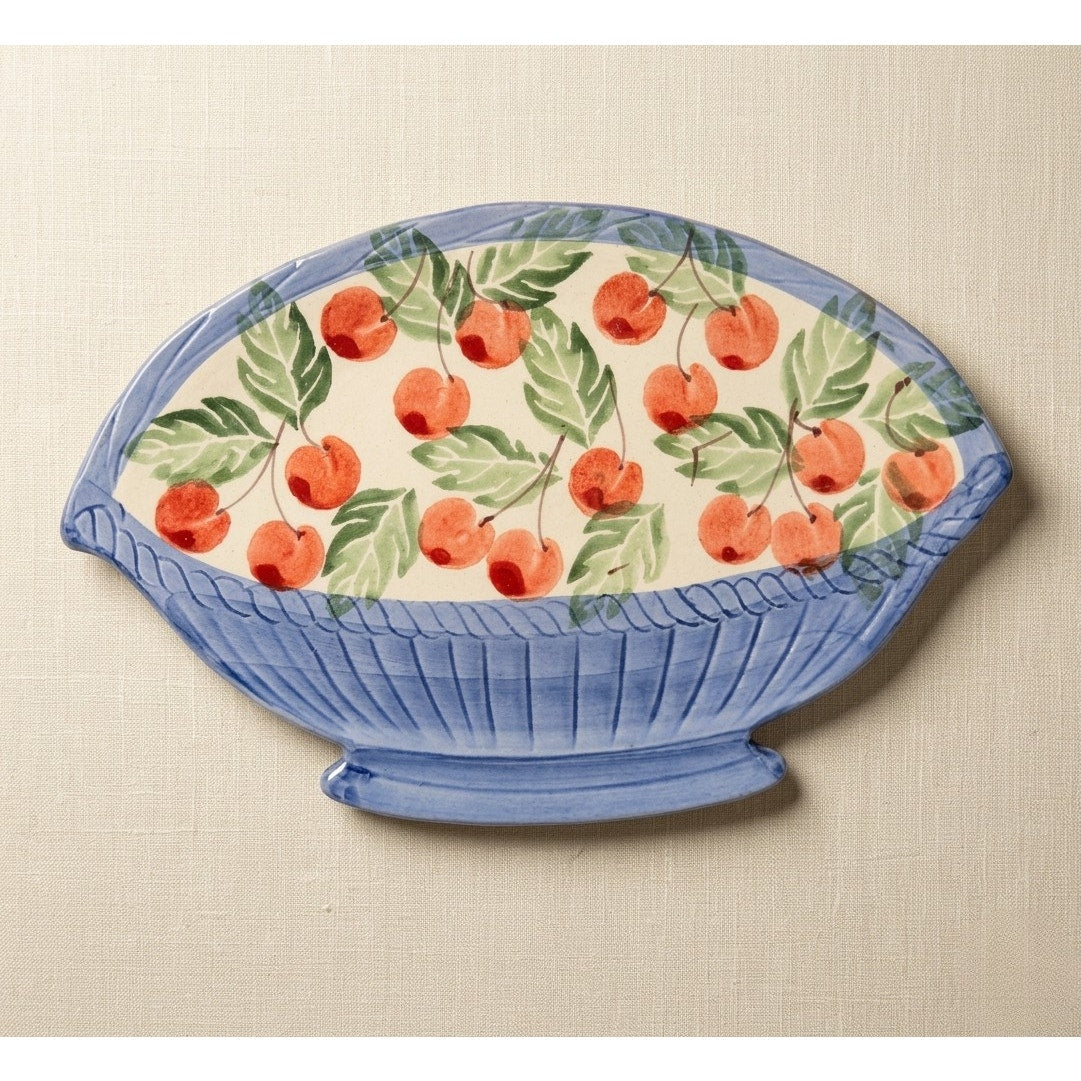 Vintage Italian Ceramic Cherry Trivet