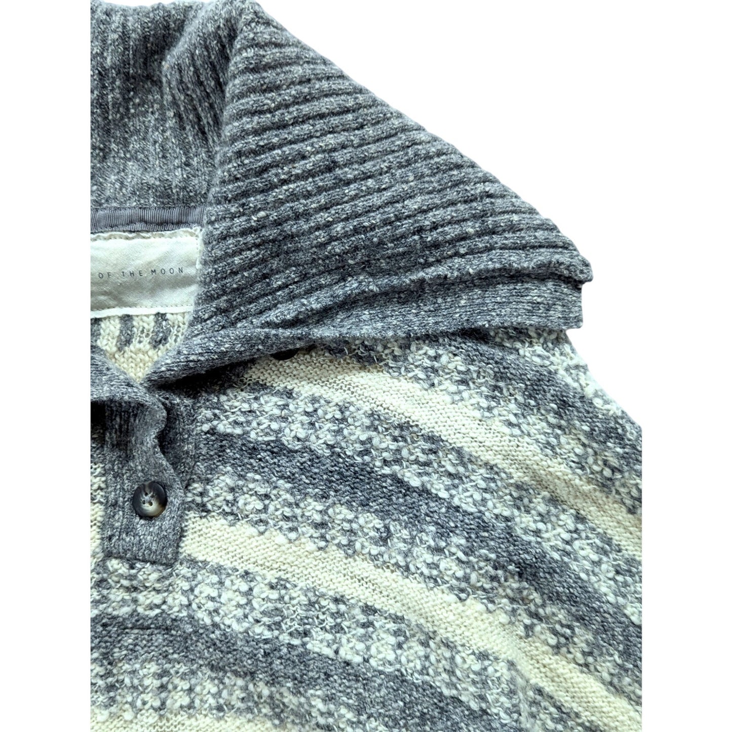 Change of the Moon Glissando Cowl Neck Sweater – Ivory & Gray – Women's L