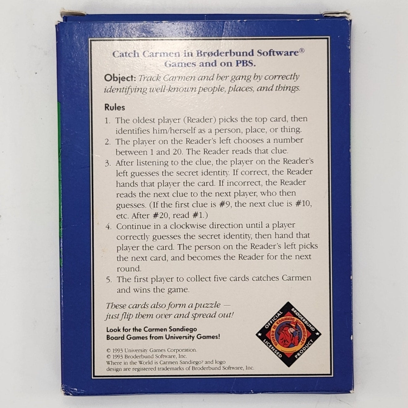 1993 “Where in the World Is Carmen Sandiego?” Card Game | Retro PBS