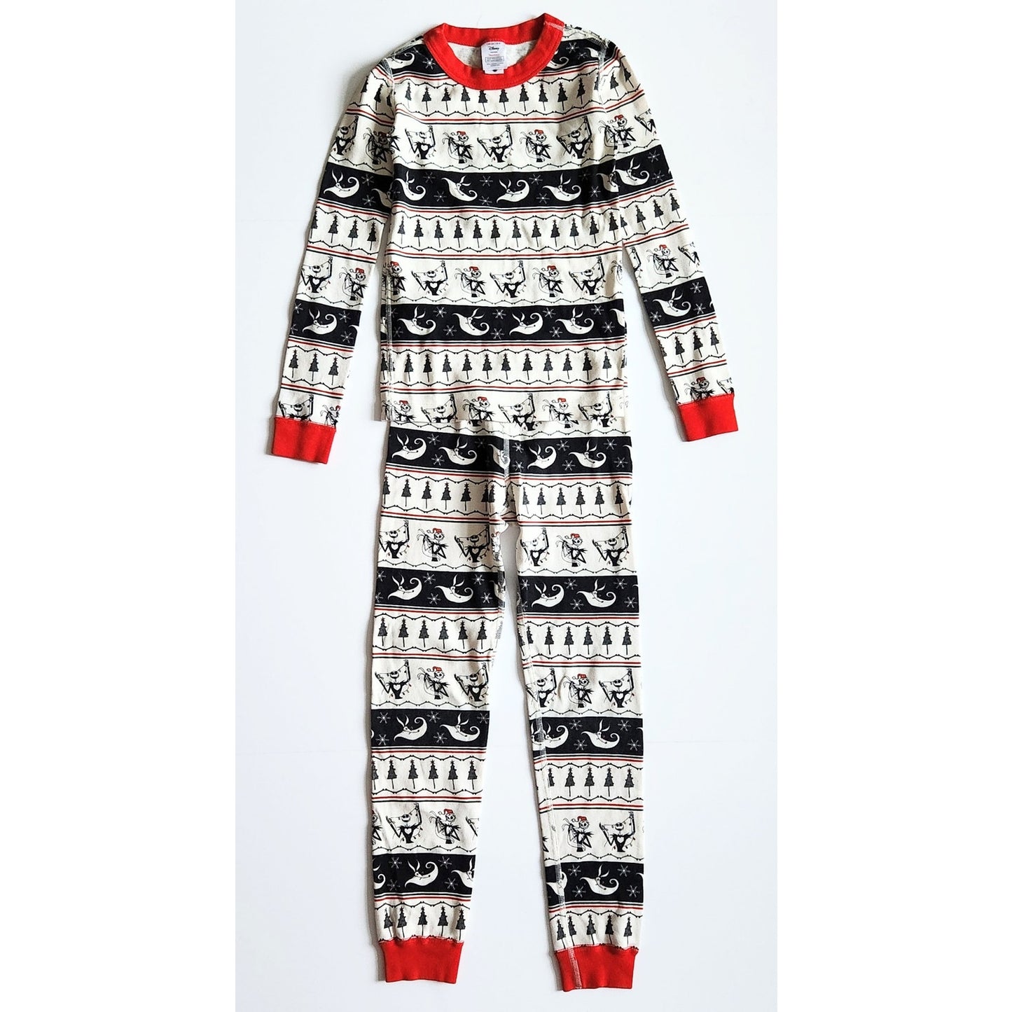 Disney's The Nightmare Before Christmas Halloween Fair Isle Long John Pajamas | Kids Size 8