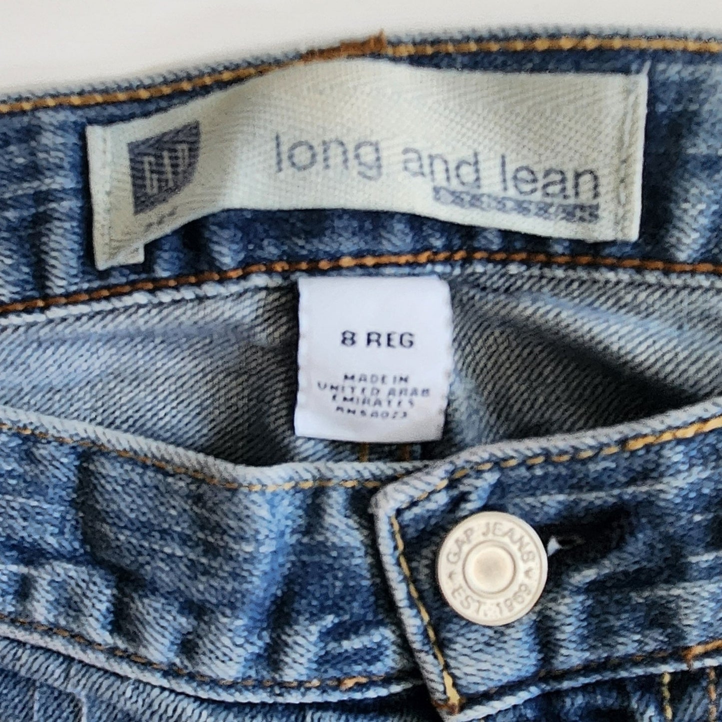 Vintage Y2K Gap Long & Lean Jeans | Light Wash Flare Bootcut | Women's Size 8 Regular | Low Rise 2000s Denim