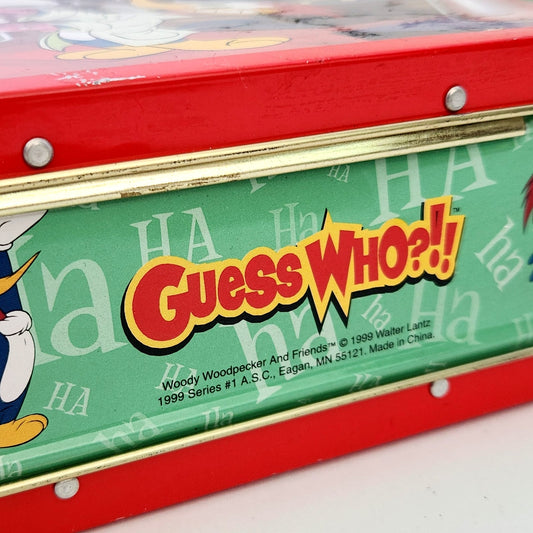 1999 Vintage Woody Woodpecker Retro Red and Green Metal Lunch Box
