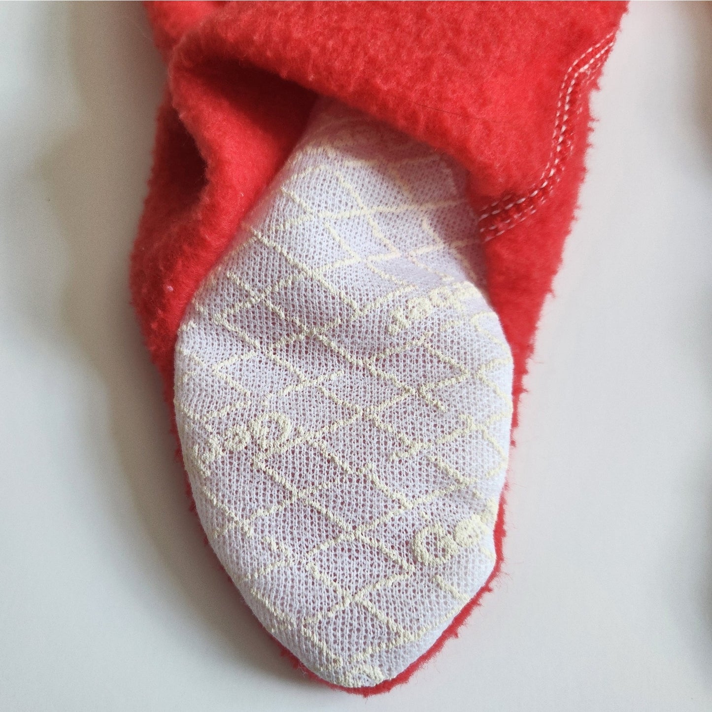 Vintage 1980s Gerber Red Fleece Infant Sleeper – Footed Baby Pajamas with Blue Trim | Zip Closure | Made in USA | Size 7-12 Months