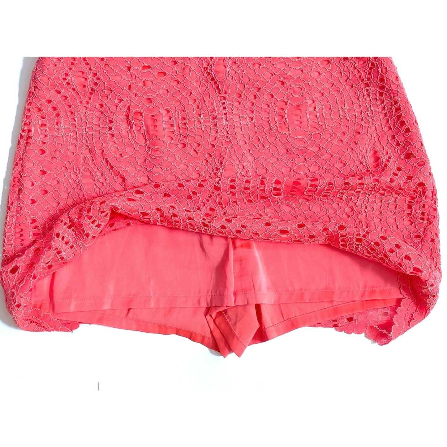 Lilly Pulitzer Alice Skort Coral Pink Eyelet Stretch Mini Skirt Women's Size 0