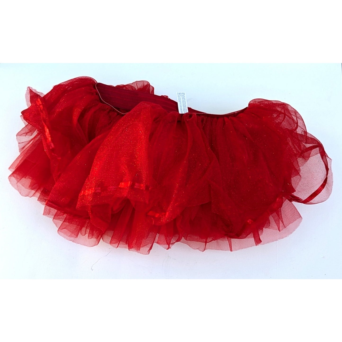 Red Shimmer Tutu Halloween Costume Kids Dress Up Girls S/M Up to Size 10 NIB