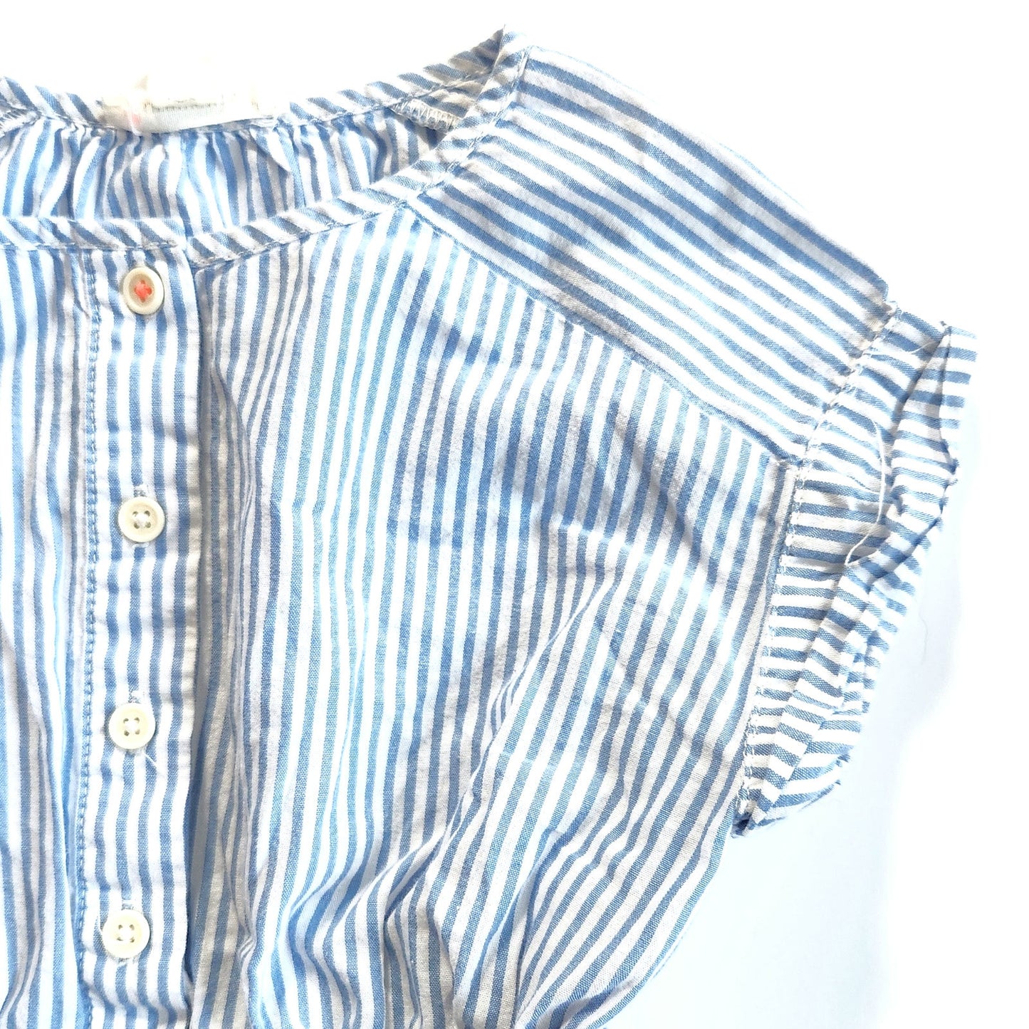 J.Crew Crewcuts Girls Cotton Blue Striped Drawstring Dress Size 4