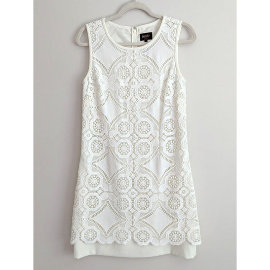 Laundry by Shelli Segal Ivory Eyelet Lace Sleeveless Sheath Dress Women’s Size 6
