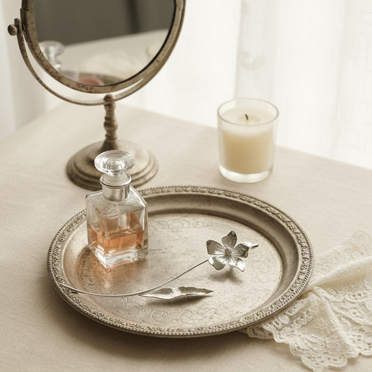 1960s Italian .800 Silver Long-Stem Flower – Hallmarked Padua Silversmith, Handcrafted Mid-Century Floral Ornament