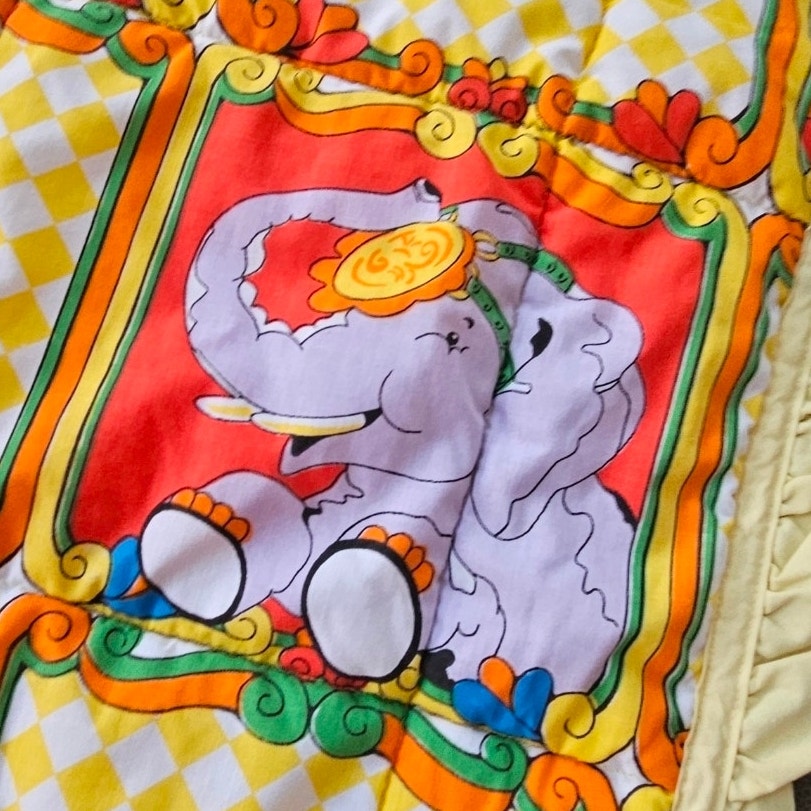 Vintage Ringling Bros Barnum & Bailey Baby Blanket | 1970s Circus Nursery