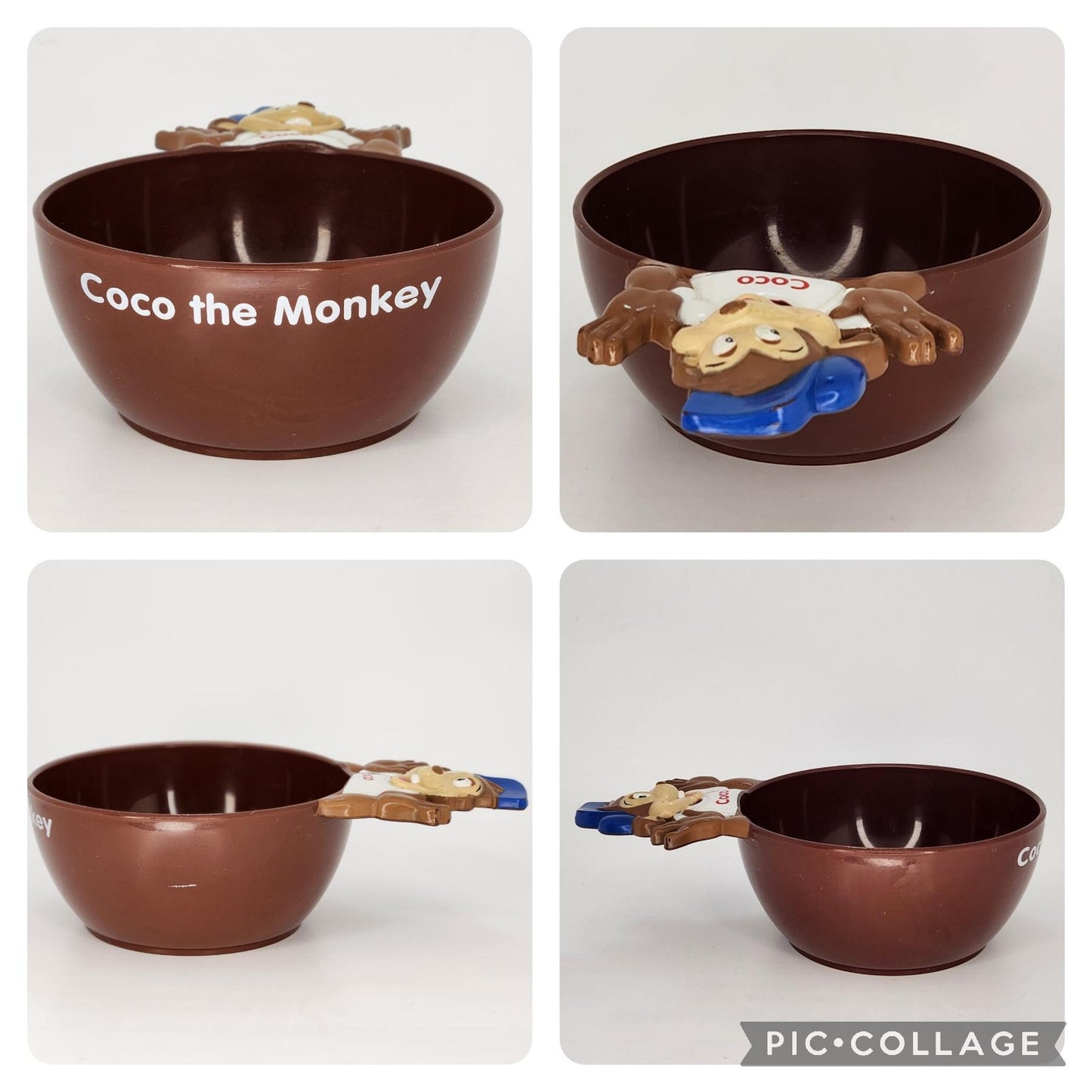 Kellogg's Vintage 1990s Plastic Mascot Cereal Bowls | Coco the Monkey & Toucan Sam | Kids Home