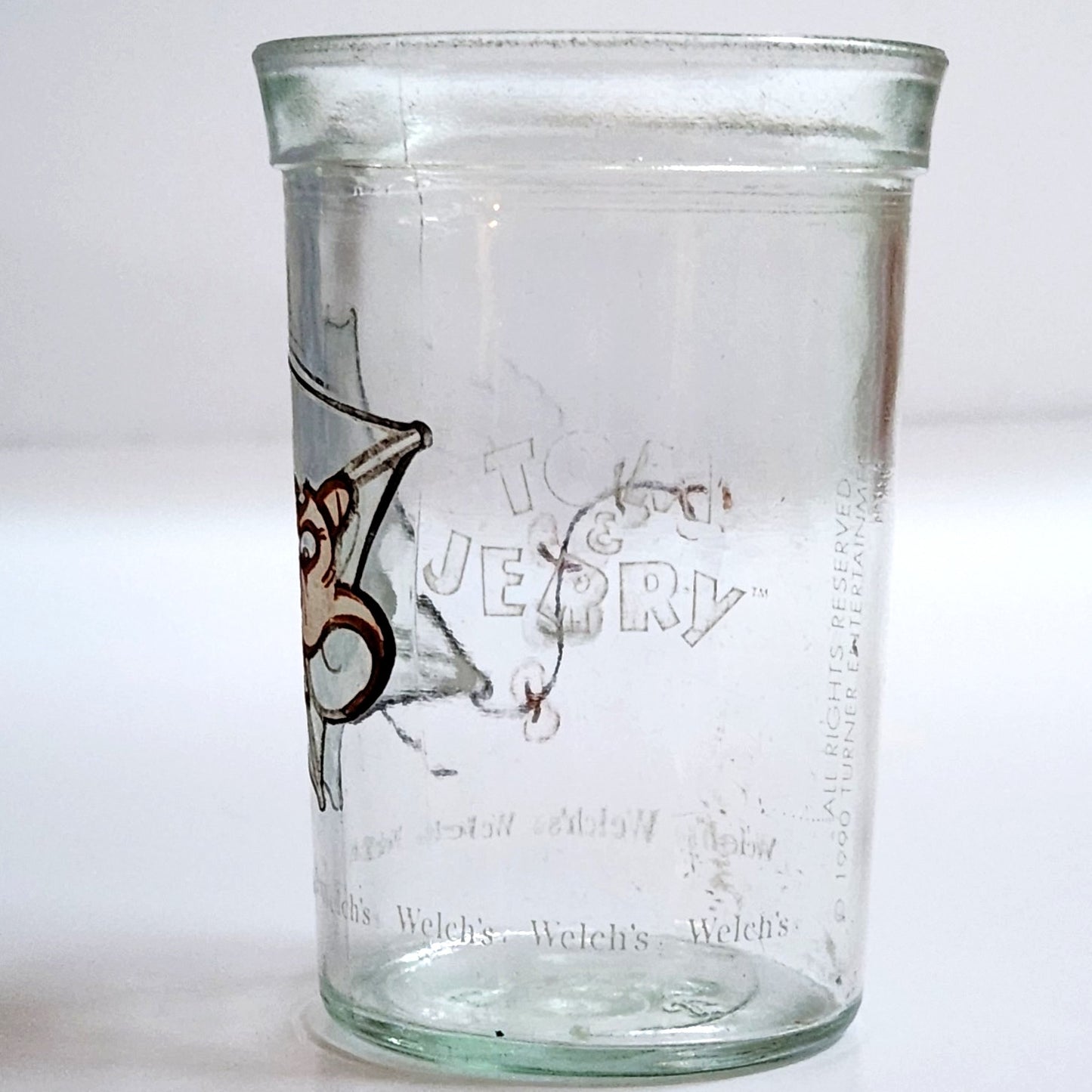 Vintage 1970s Welch’s Jelly Glass – Tom & Jerry Kids Cartoon Collectible – Retro Cup