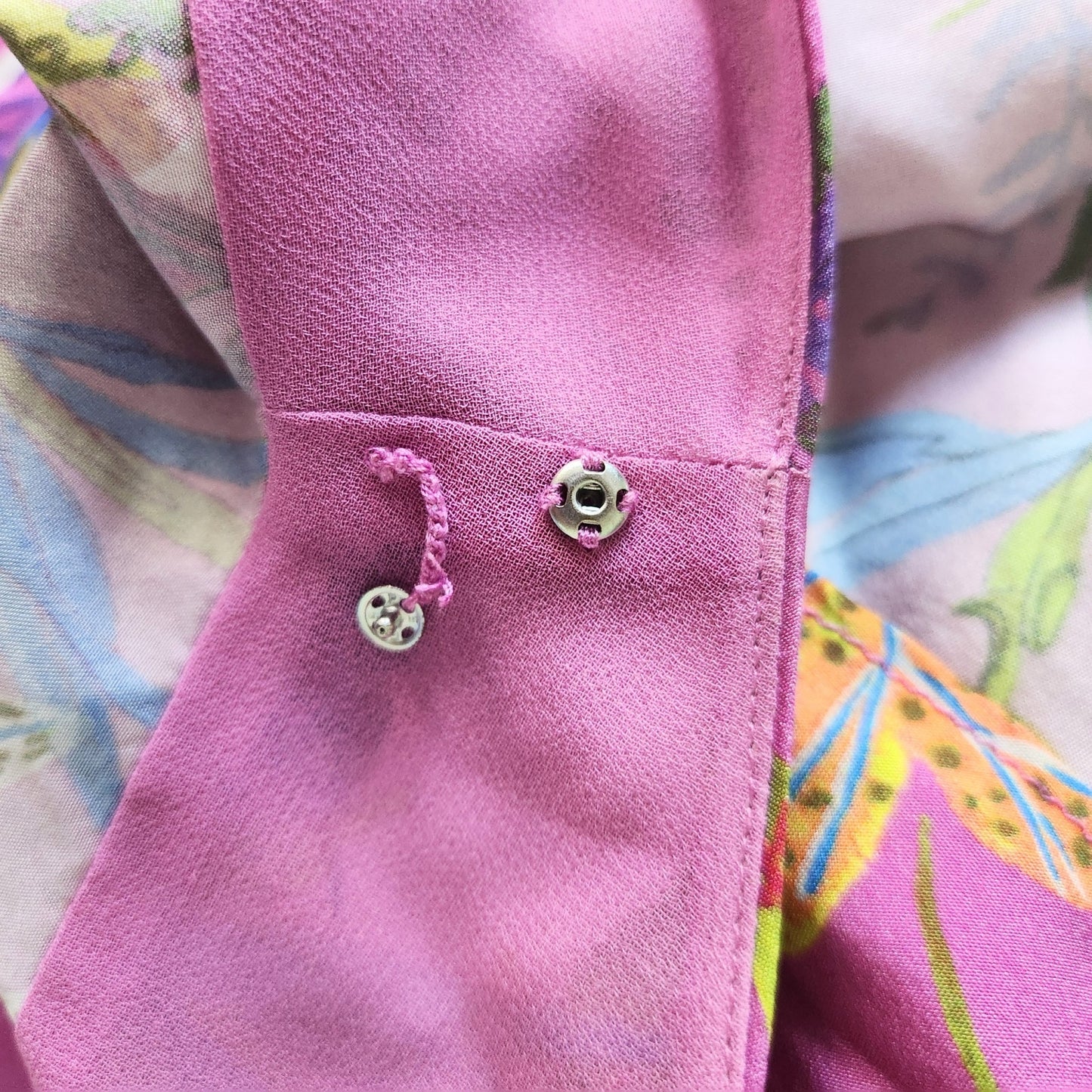 Tanya Taylor Dita Silk Wrap Ruffle Dress – Jungle Leaves Purple – Size 8