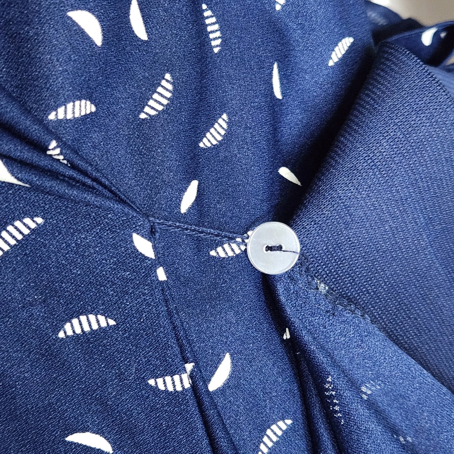 Jenny Vintage 1980s Women's Navy Drop Waist Dress w/ Detachable Flounce Size 12 (fits 8)