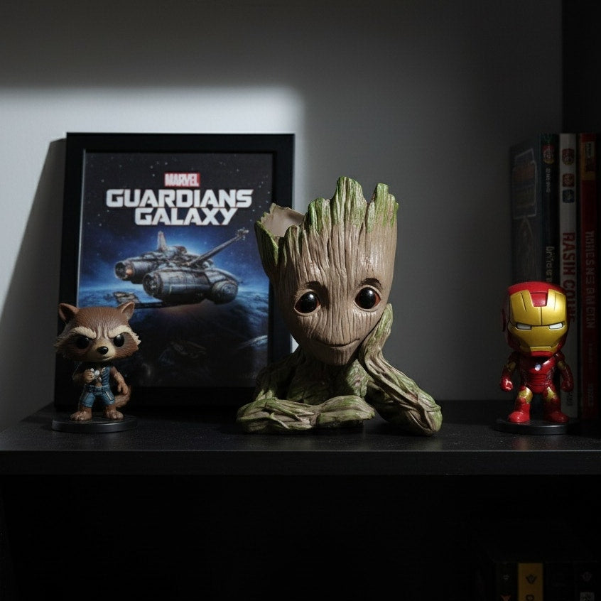 🌿 Marvel Baby Groot Figure Planter | Guardians of the Galaxy Collectible Desk Decor