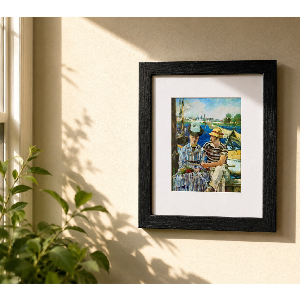 Argenteuil by Édouard Manet | Impressionist Seine River Framed Print Wall Art