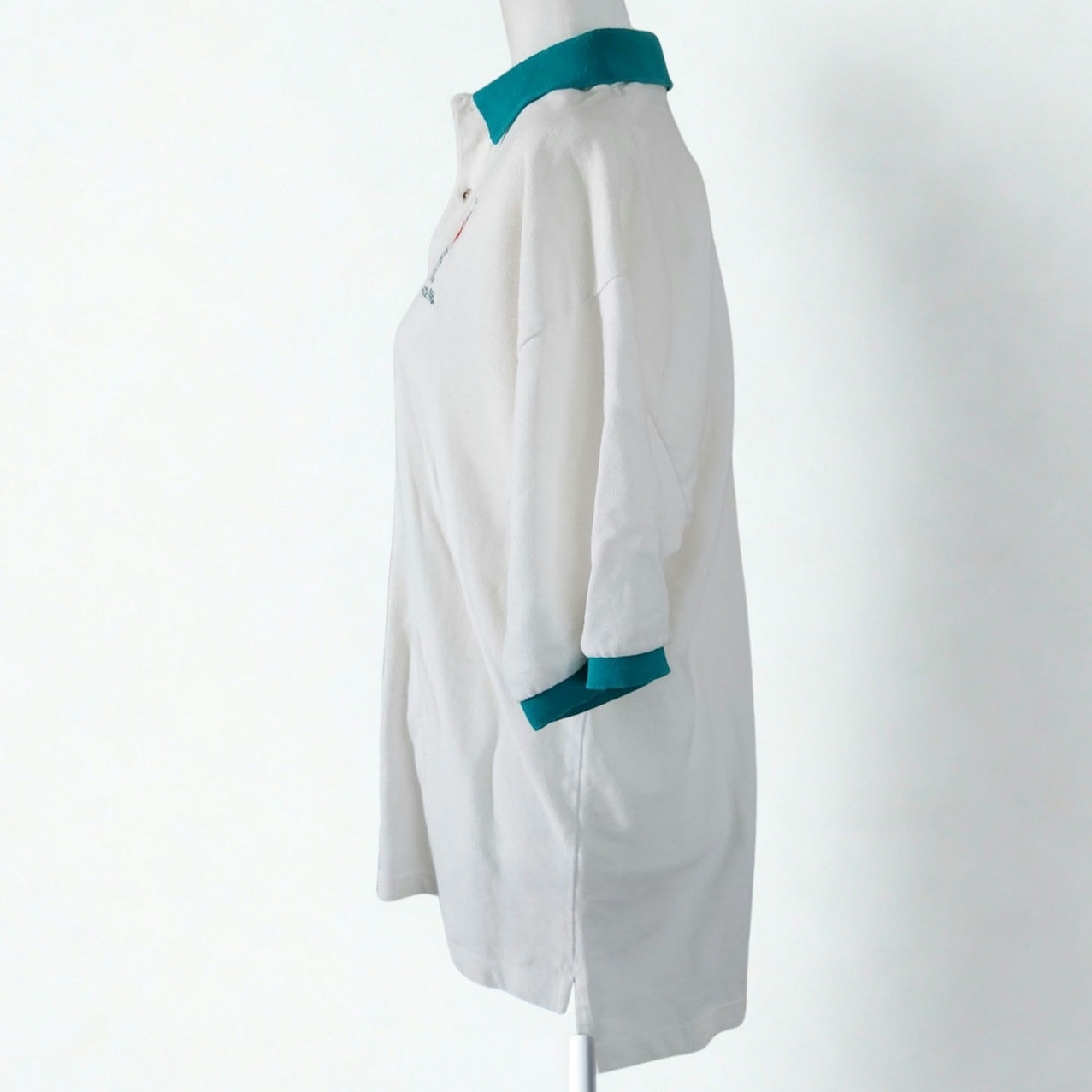 Vintage 1996 Atlanta Olympics White Teal Polo Shirt | Size XL | Hanes USA Official